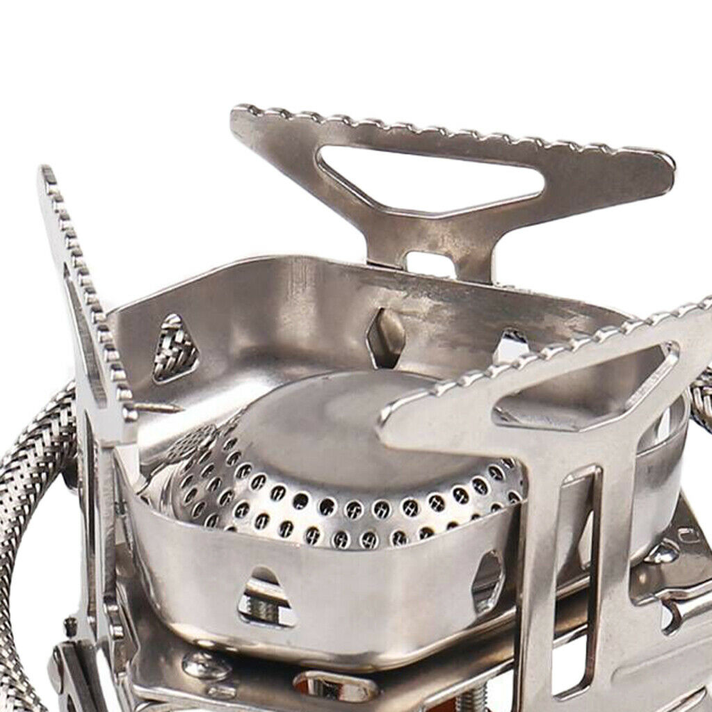 Windproof Camping Stove Backpacking Gas Stove Piezo Ignition Burner