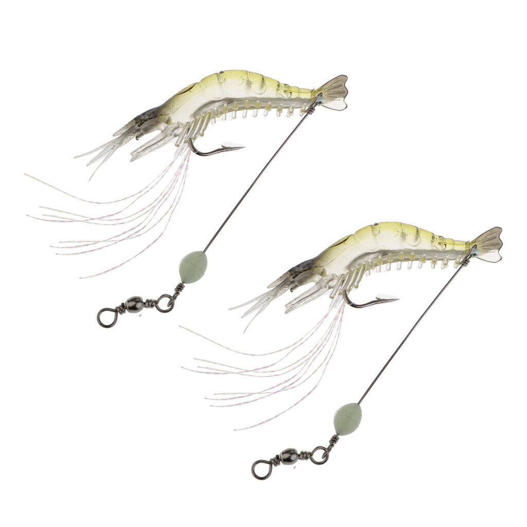 12pcs Soft Lures Shrimp Bait Set, Freshwater/ Saltwater, Trout Bass Salmon
