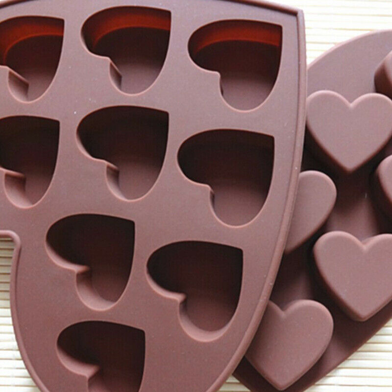 Silicone Ice Cube Tray Maker Heart Shape Cubes Chocolate Mould Valentines.l8