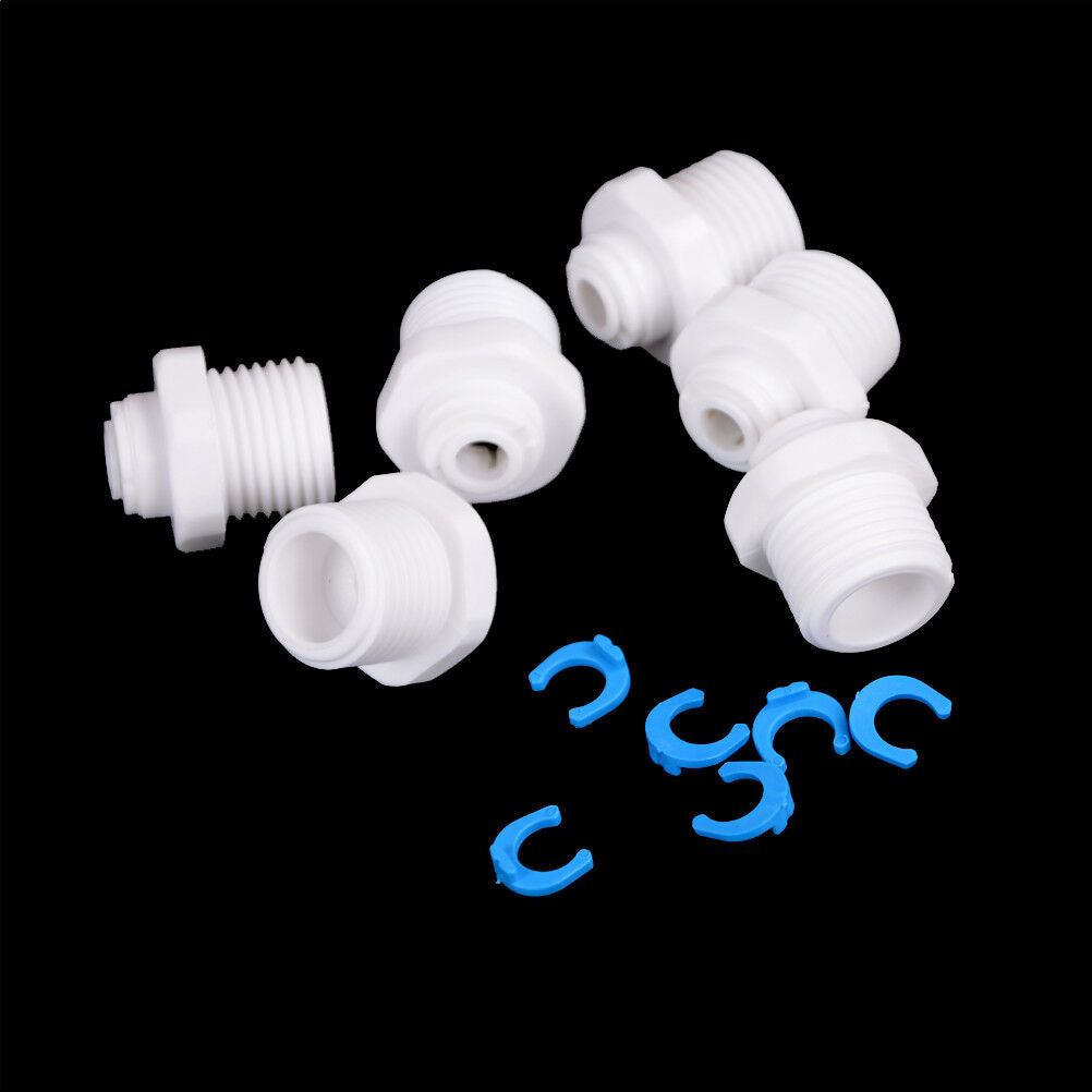 6X 1/4 Tube OD to 1/2  Male Push in to Connect Quick for RO Reverse Osmosis u XC