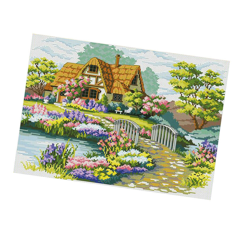 Cross Stitch Pattern Cross Stitch Kit to Embroider Pictures (Garden Cottage)