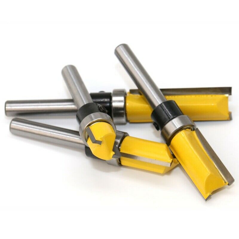 4Pcs Flush Trim Router Bits Top Bea Router Bit 1/4 inch Shank Straight PatternL6