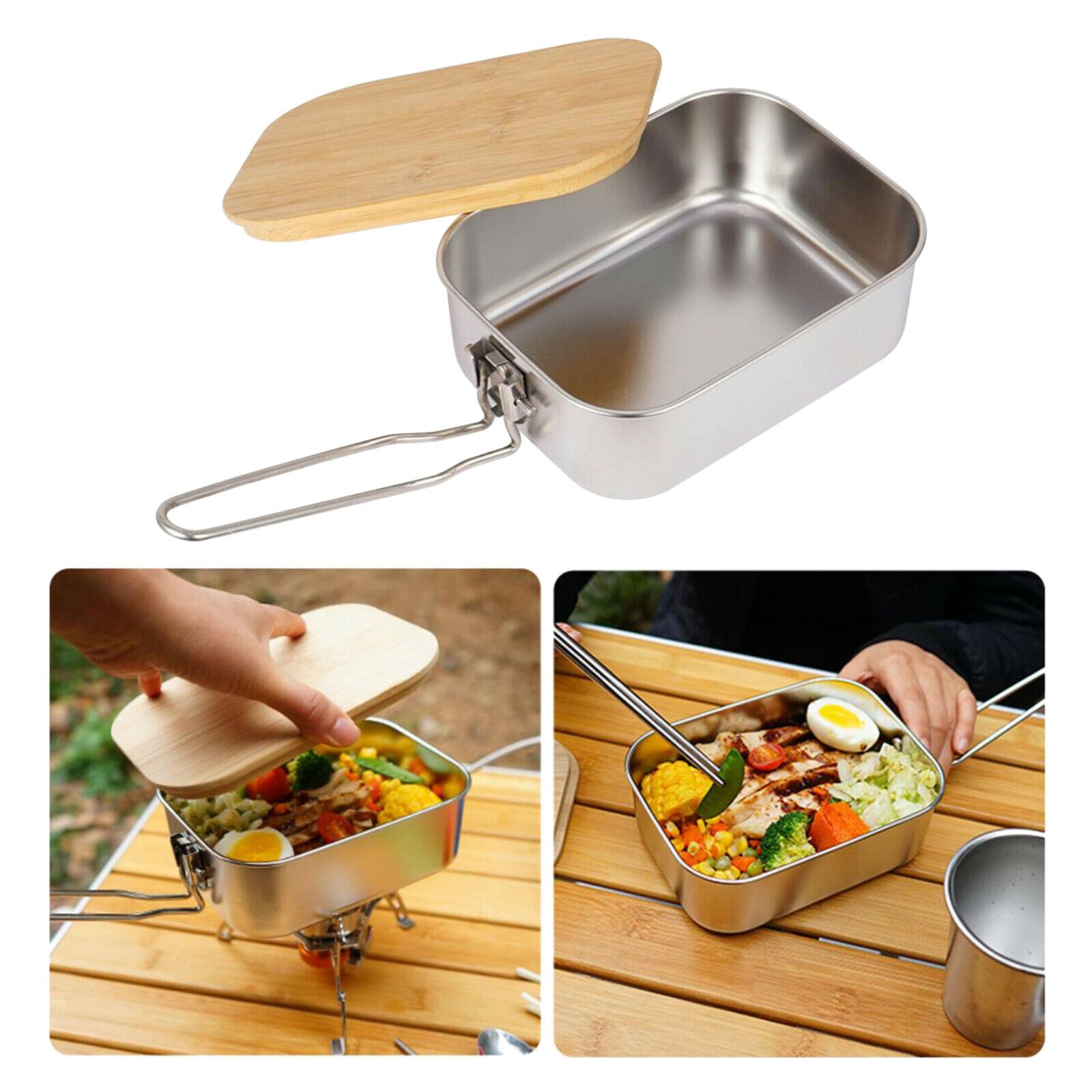 Portable Bento Lunch Box Food Container Storage for Outdoor Camping Travel