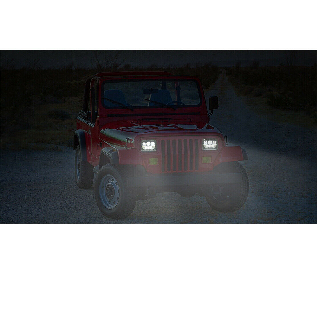 1pcs 7x6" 5x7" LED Headlight DRL Lamp Fit For Jeep Cherokee XJ Wrangler GMC
