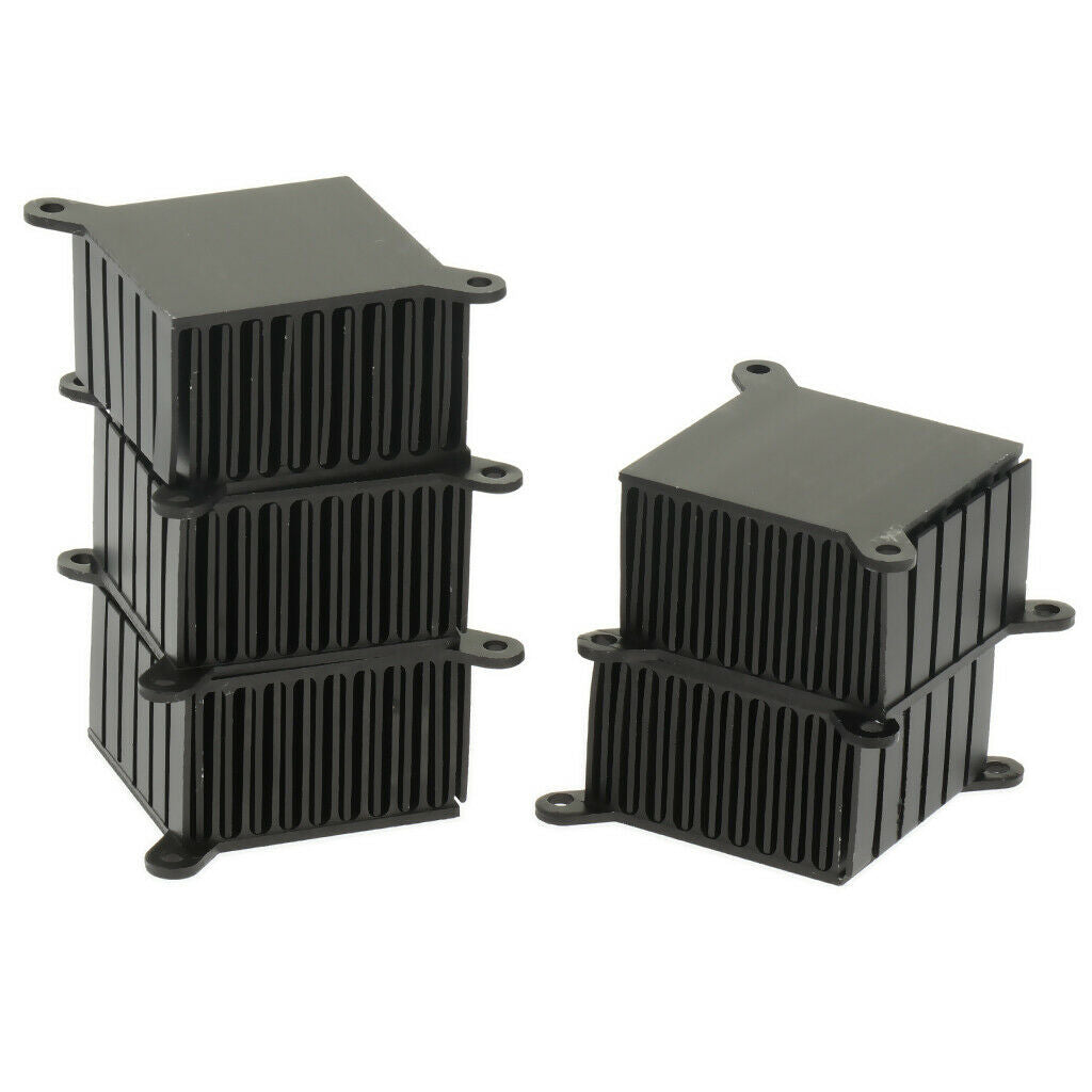10pcs Black 1.5"x1.5"x0.9" Aluminum Heat Sink Heatsink Cooler Fin Module