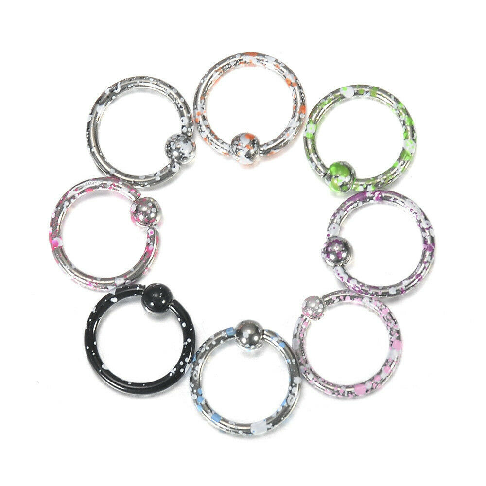8PC Nose Open Hoop Ring Earring Lip Body Piercing Stainless Steel Jewelry AU