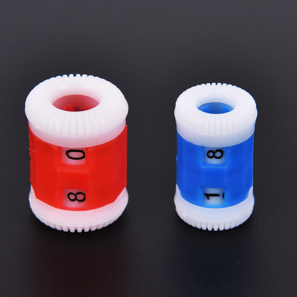2pcs plastic knitting needles counter weaving tools number marker red&blu.l8