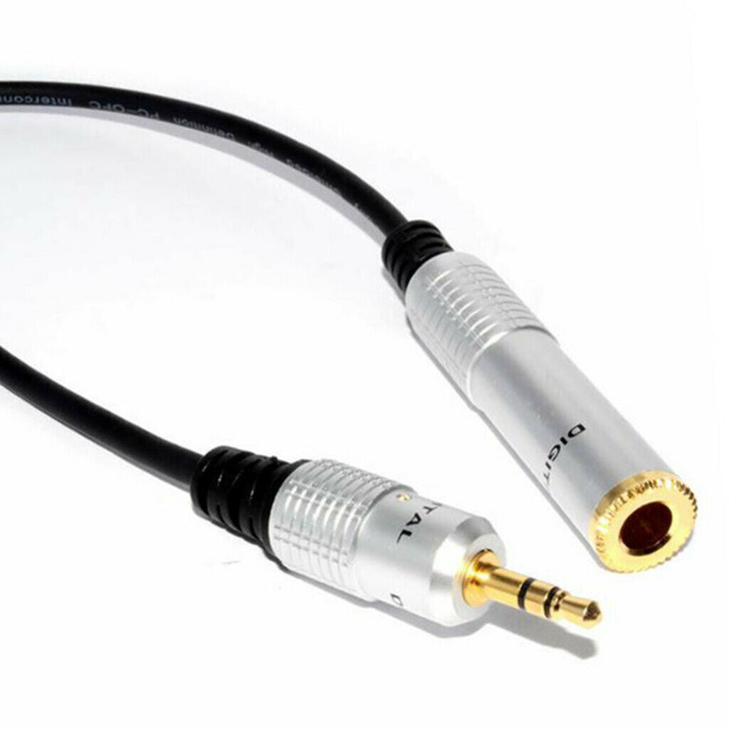 Audio 6.35mm 1/4" Female to 3.5mm 1/8" Male Stereo Cable Cord 30cm New