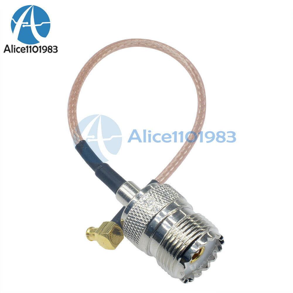 15cm Cable MCX Male Plug Right Angle To SO239 UHF Female Jack RG316 6in Pigtail