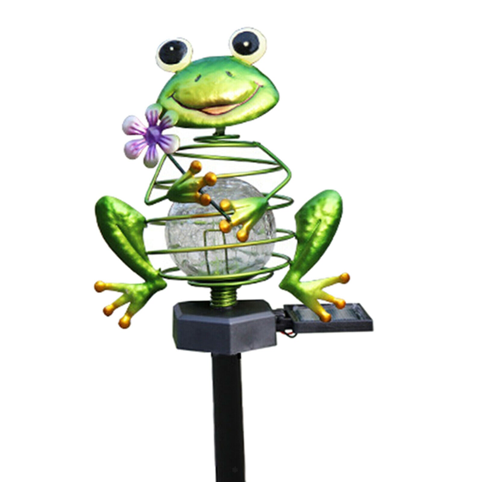 Metal Solar Frog Light Outdoor Stake for Walkway Yard Courtyard Ornaments