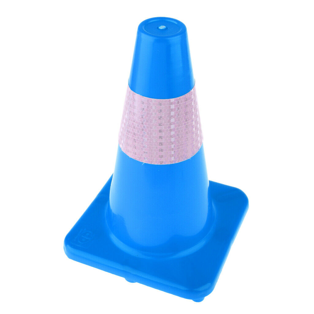 Plastic Reflective Safety Cone Roller Inline Skating Slalom Road Cone Blue