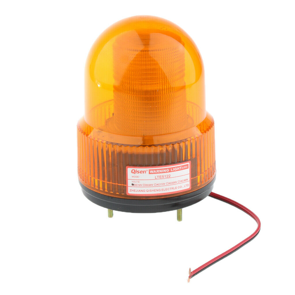 12V LED Round Strobe Light Beacon Amber, industry level long working life