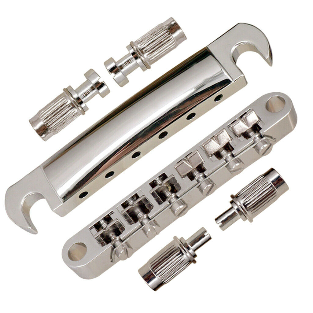Iron Electric Guitar Replacement Saddle Bridge Tailpiece for   Les Paul