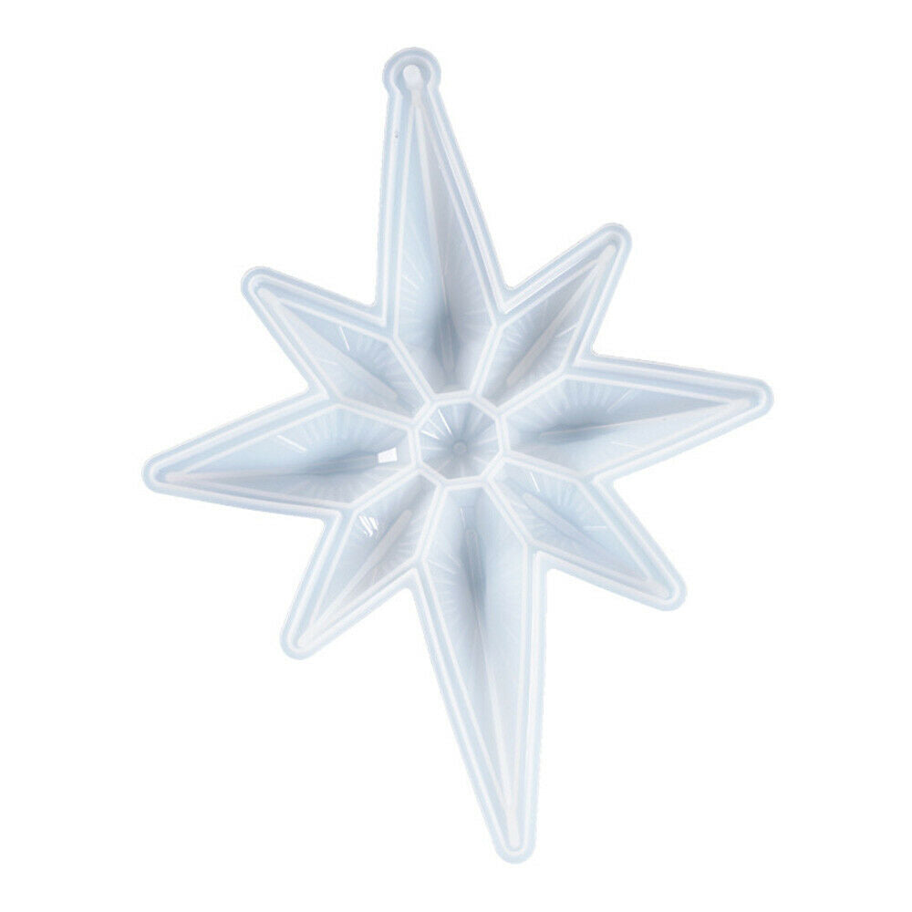 Octagonal Star Pendant Silicone Mould DIY Epoxy Craft Christmas Hanging Decor