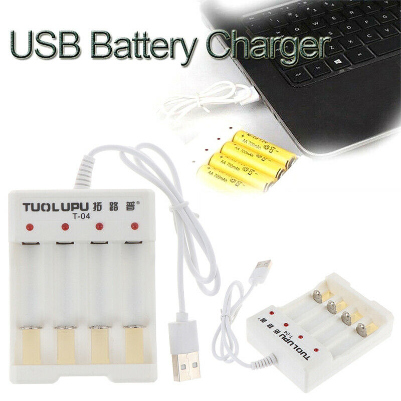 4 Slots USB Fast Charging Li-ion/Ni-MH Battery Charger for AA/AAA Batter .l8