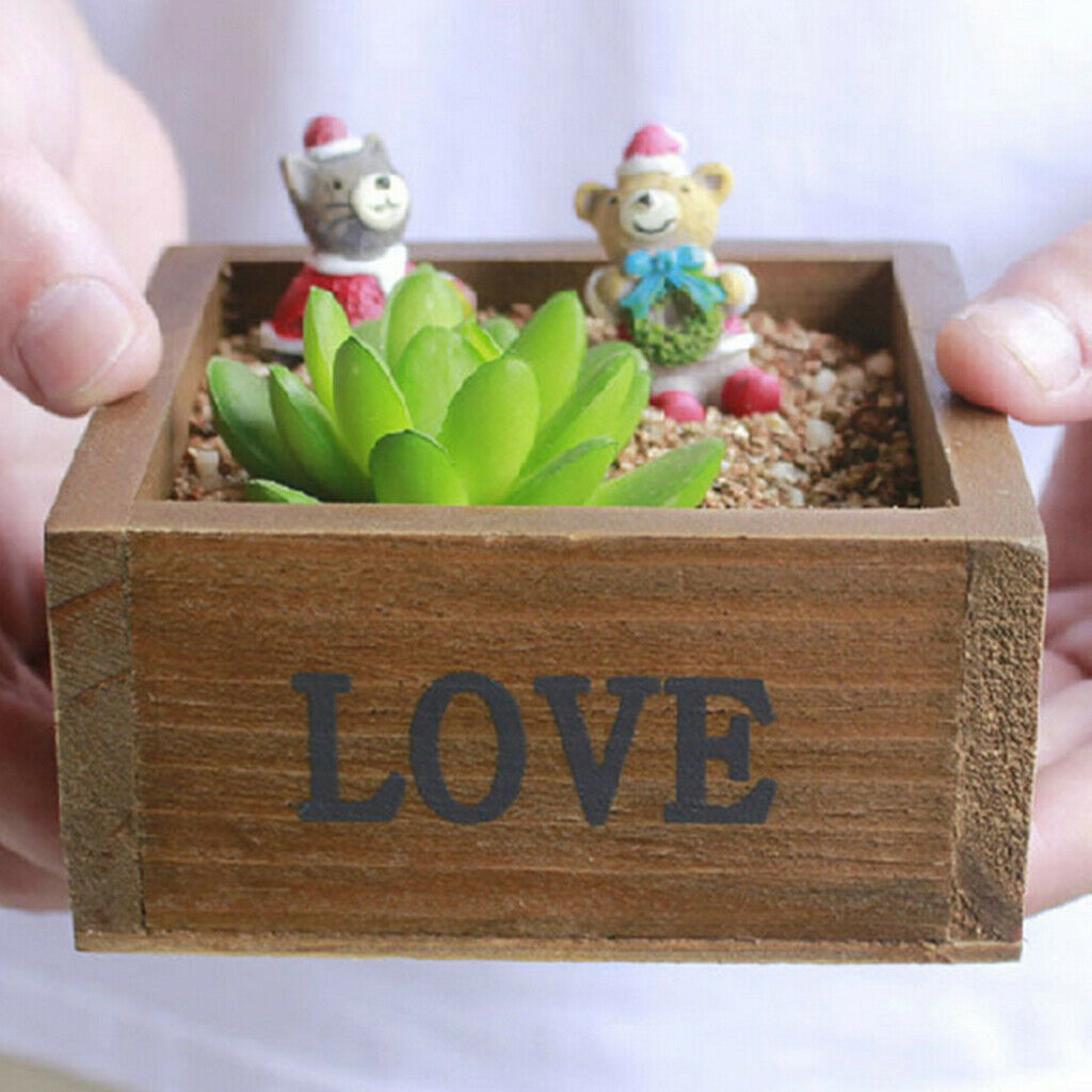 Retro Wooden Box Storage for Jewellery Essence Oil Bottles Gift Plant Holder