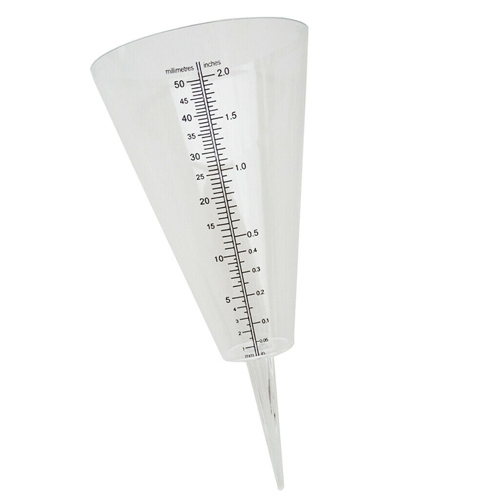 2pcs Rain Gauge Rainfall Measure Meter Cone for Garden Angriculture 0-50mm