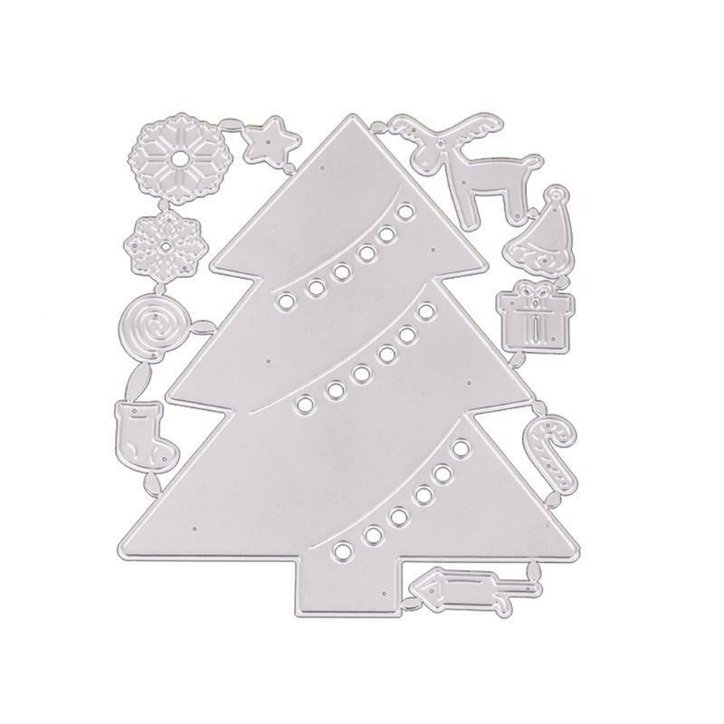 Christmas Tree Elk Metal Cutting Dies Stencil DIY Scrapbooking Album Paper Card