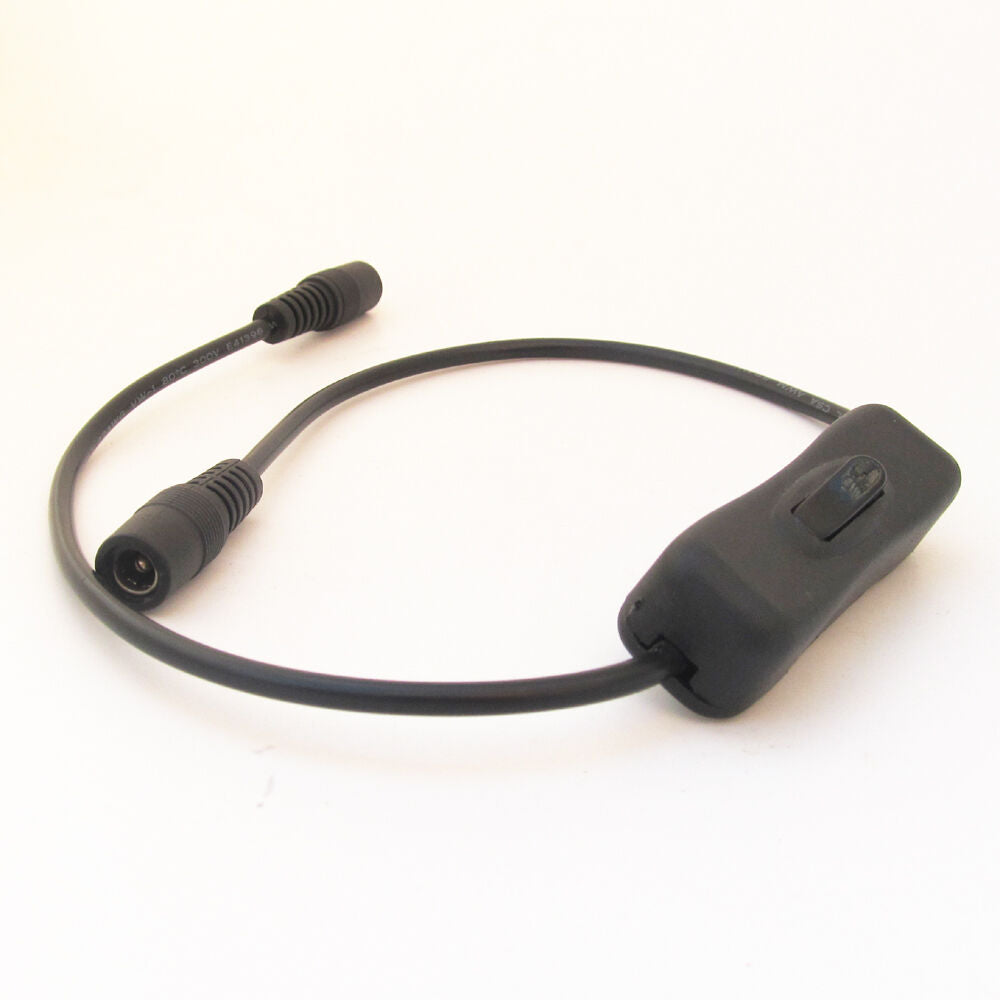 10pcs 50cm 5.5x2.1mm 5521 Female to Female DC Power Cable With On/Off Switch