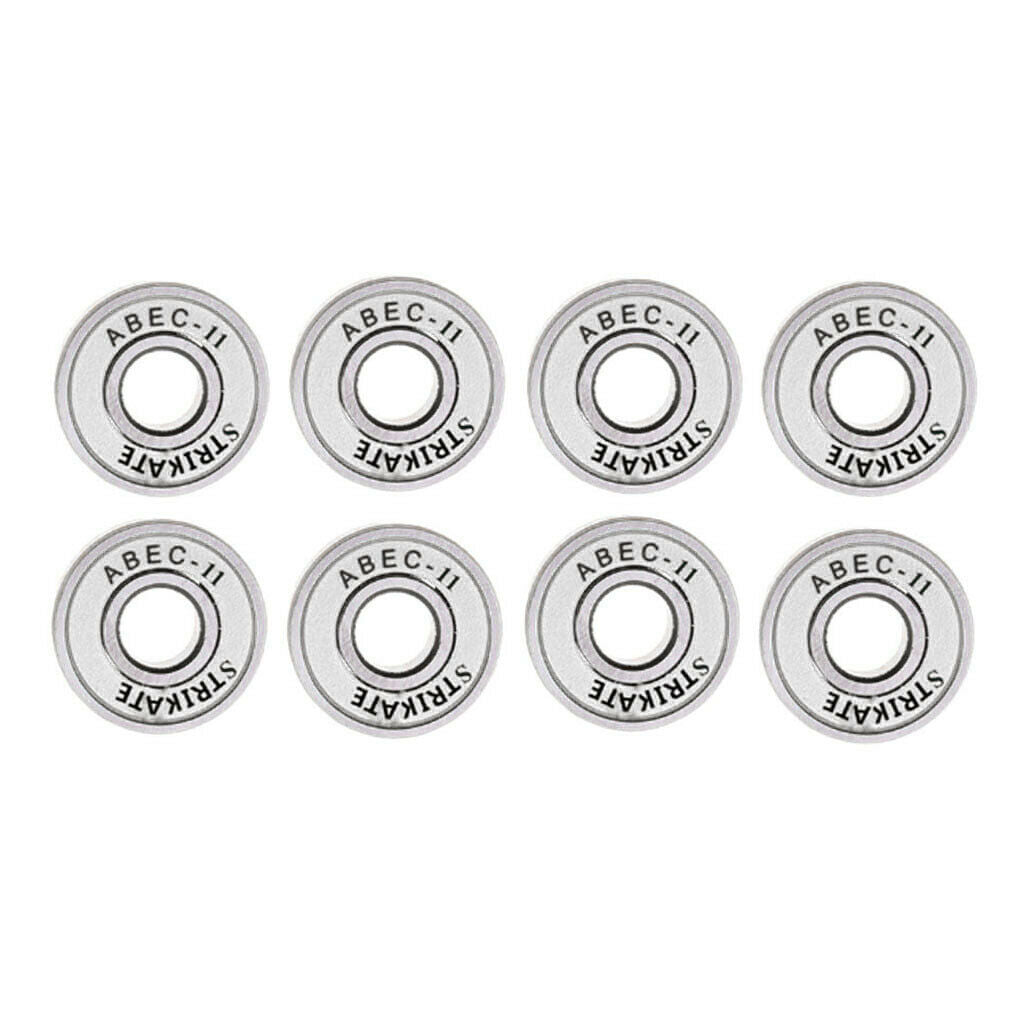 3X 8 Pcs 11 Bearings High Performance Roller Skate Scooter Skateboard White
