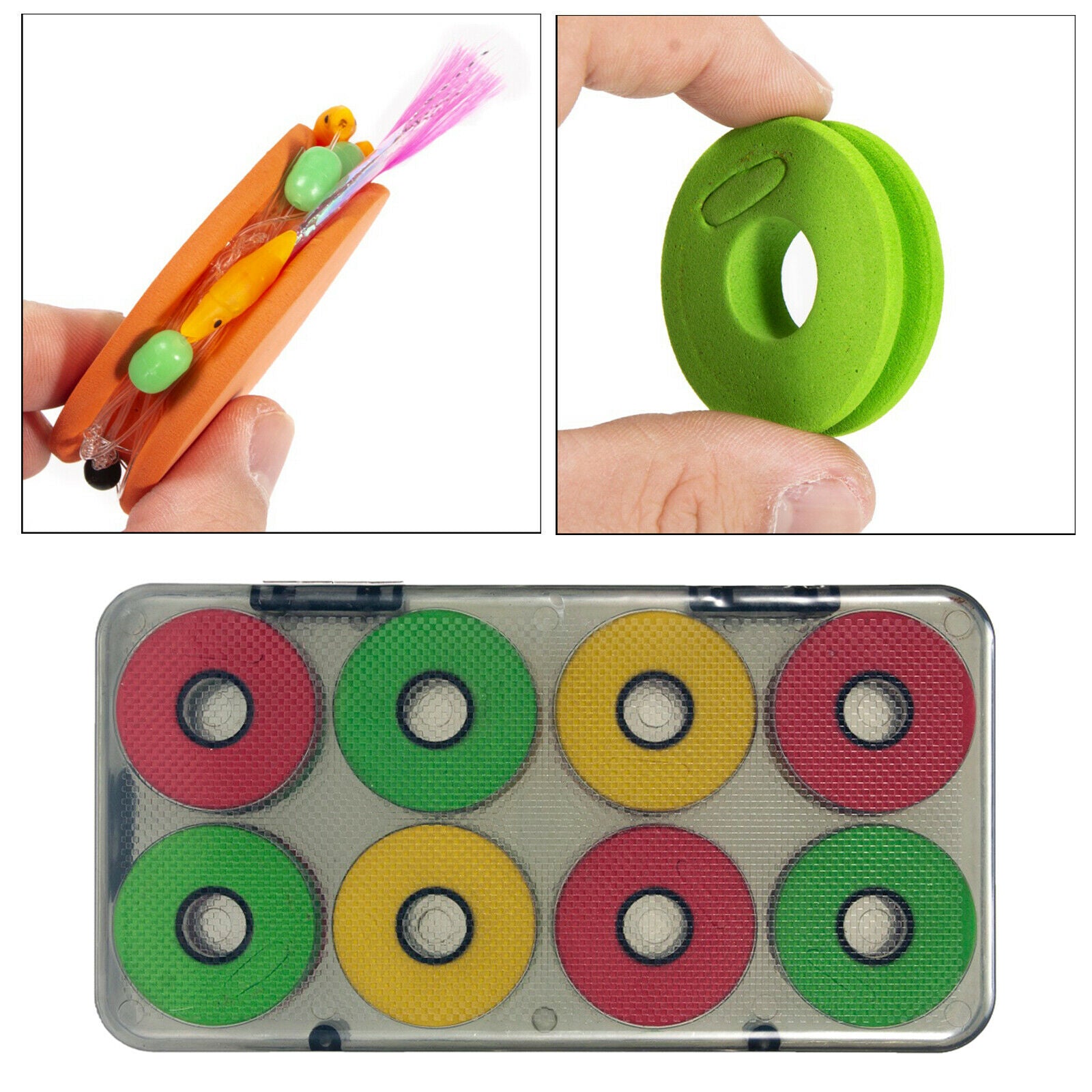 16 Pieces EVA Winding Board Fishing Line Shaft Spool Snell Tackle Organizer