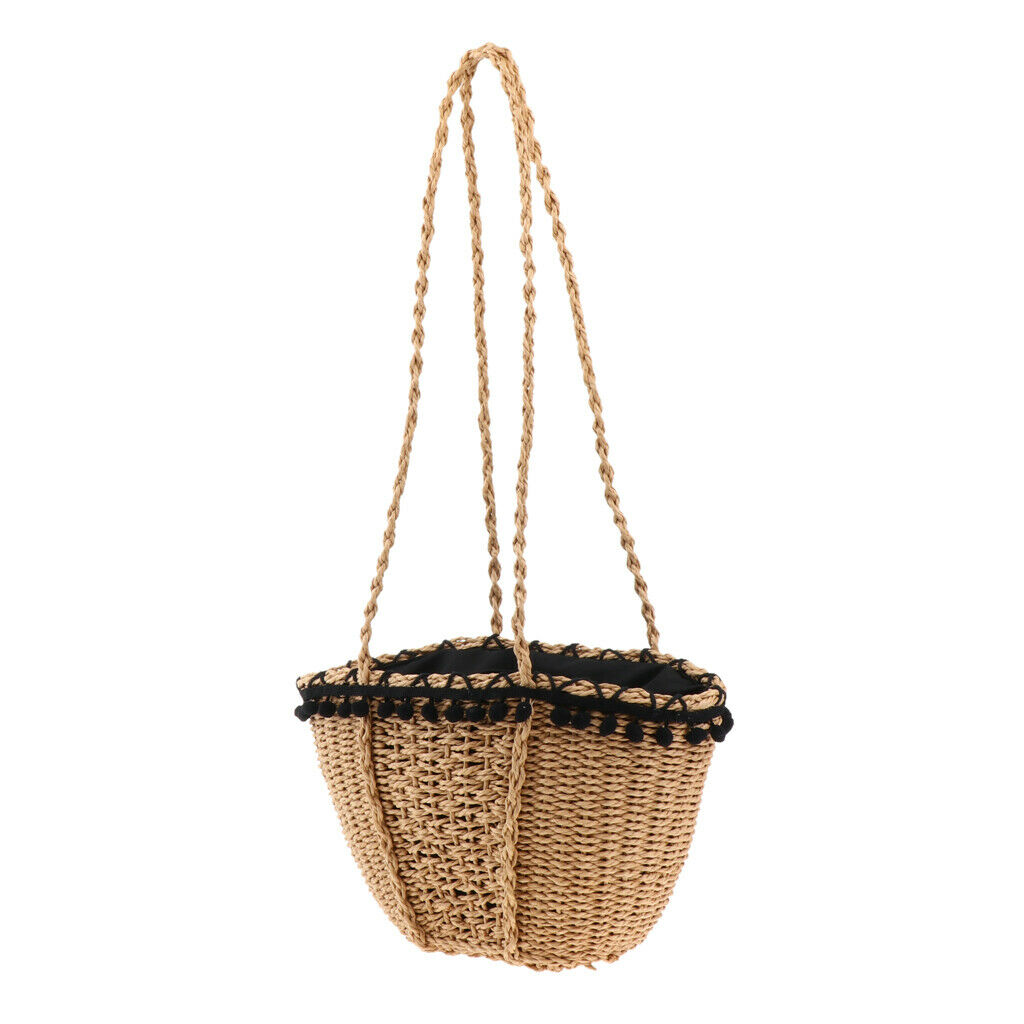 Beach Bags Women Straw Woven knitted Tote Shoulder Bag Shopping Handbag