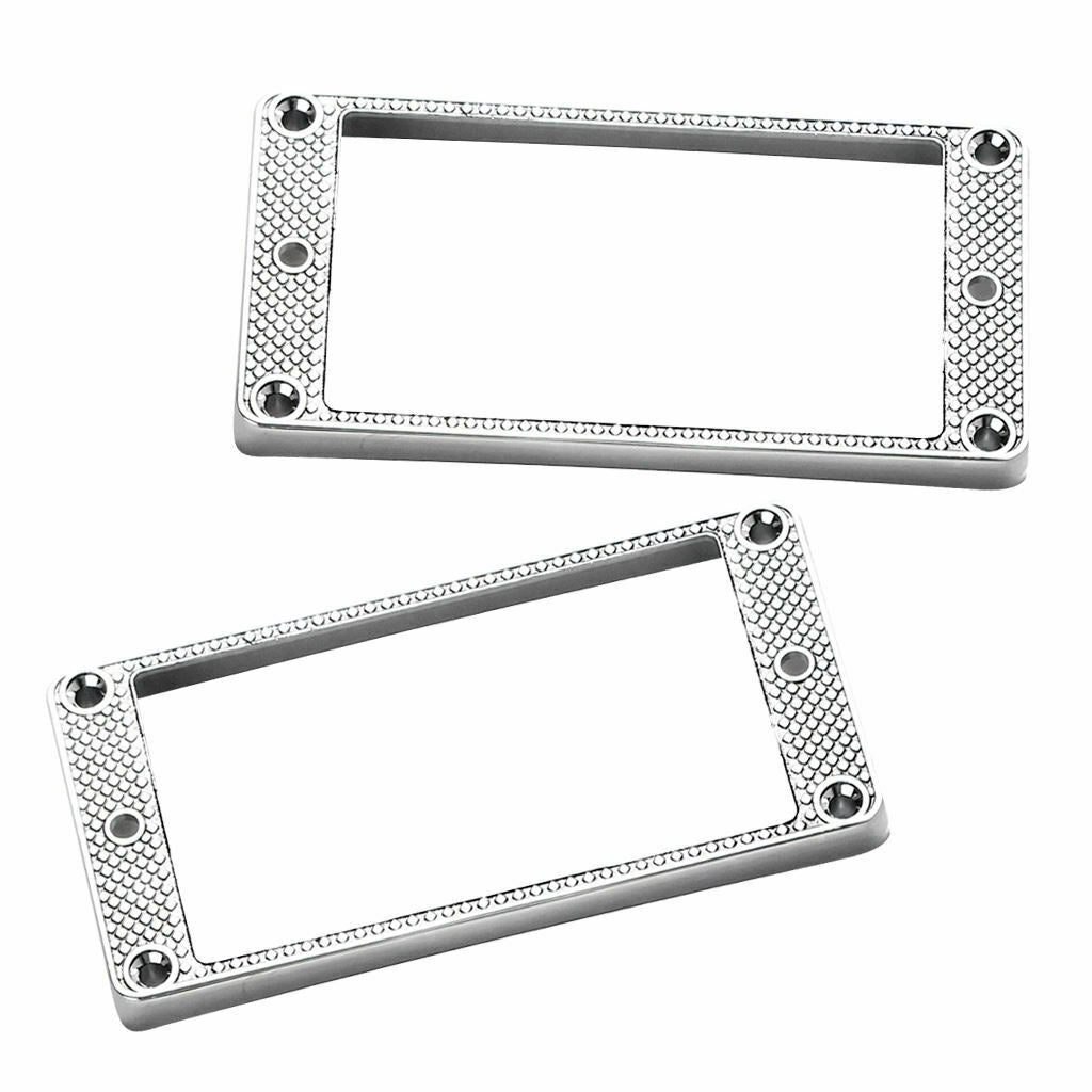 2x Metal Electric Guitar Pickup Rings 91x45mm Luthier Supply