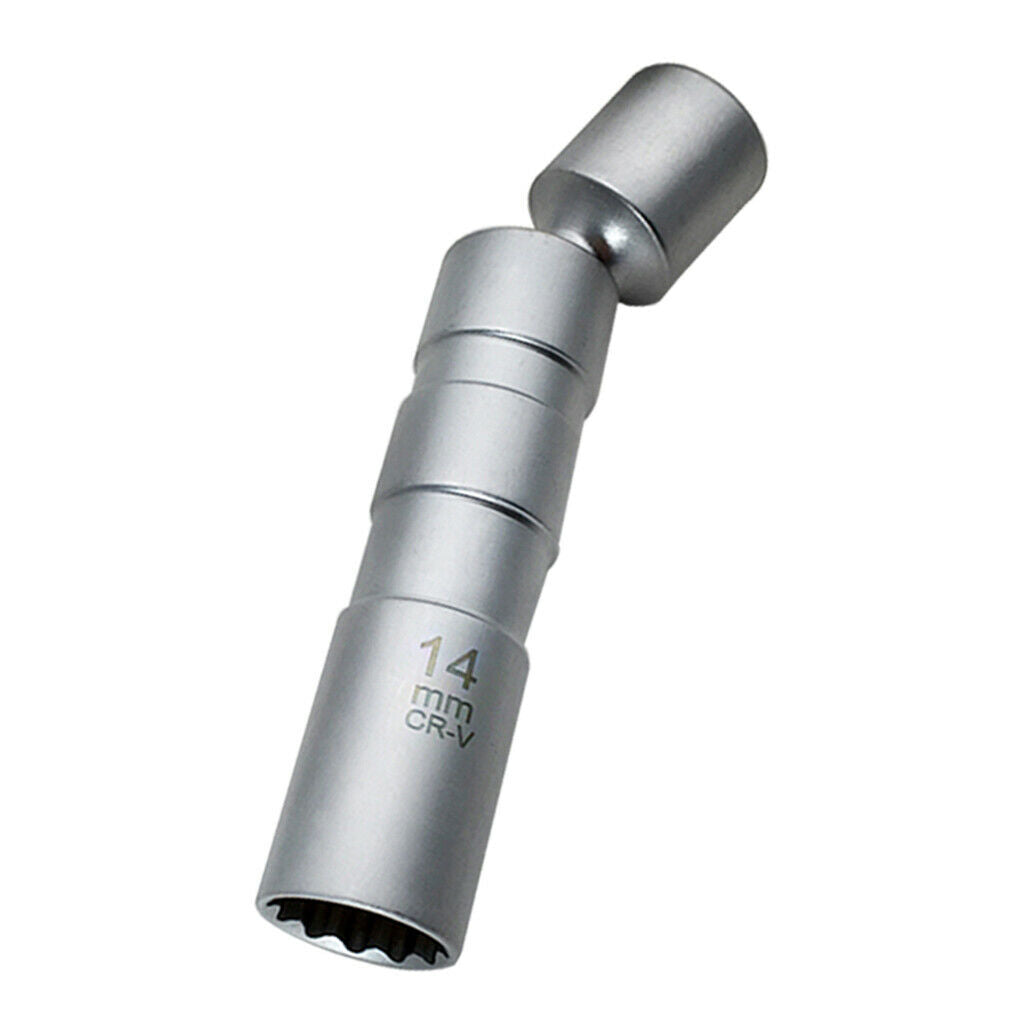 High Carbon Steel Chrome 14mm Spark Plug Wobble Socket for BMW 1/3/5 Series