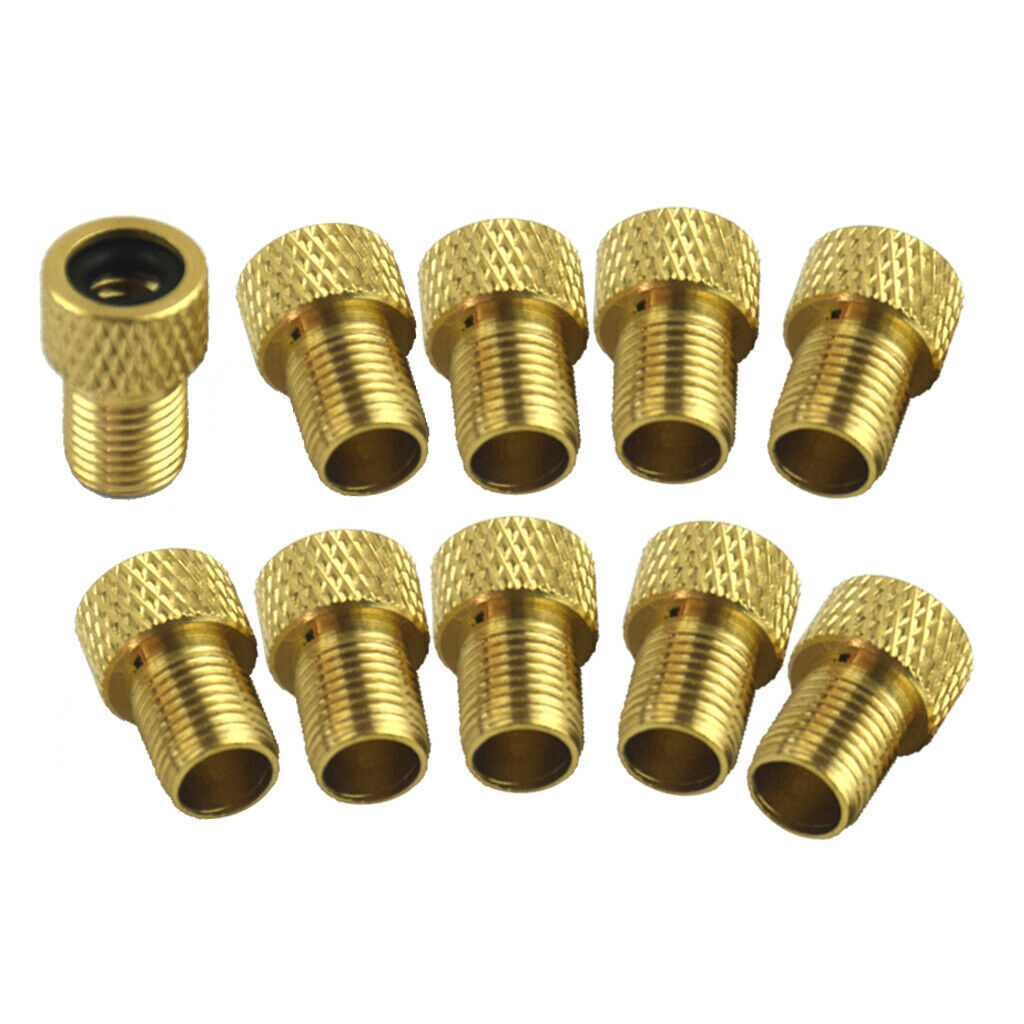 10 Pieces Presta To Schrader Adapter Reticular Grain Bicycle Valve Converter