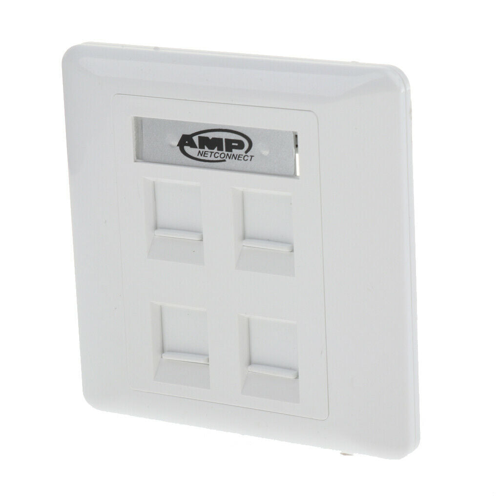 5 RJ45 / RJ11 Faceplate Ports Dual Band Ethernet 4 Ports with Keystone