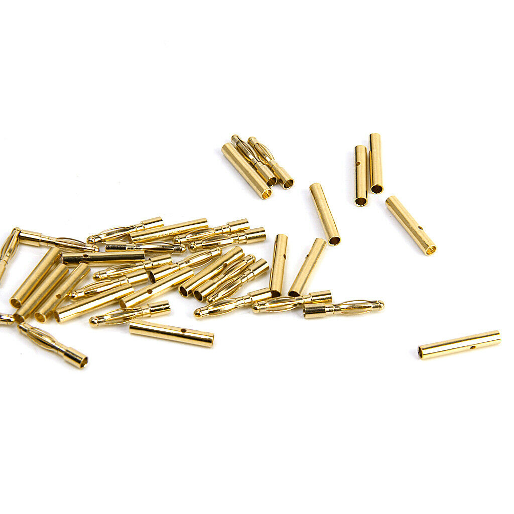 40Pairs 2mm+3.5mm Male Female Bullet Banana Plug Connector for Battery Motor