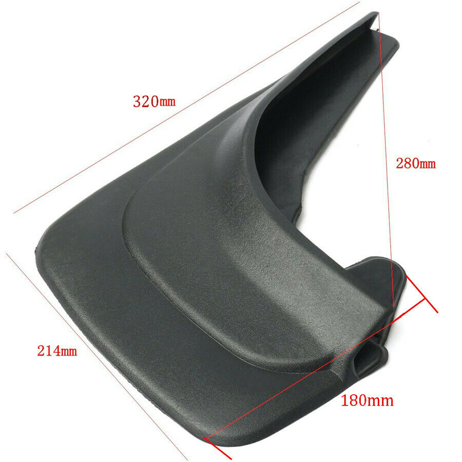 4PCS Black ABS Soft Plastic Truck Mud Flap Guards Fender For Truck RV Universal