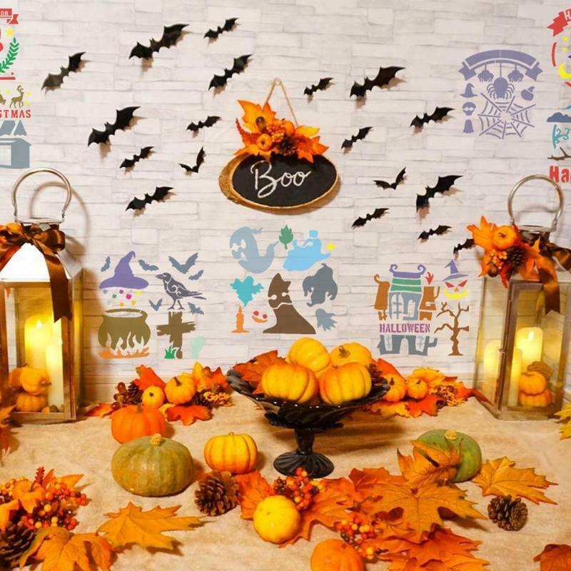 16Pcs Halloween Graffiti Tools for Wood Canvas Metal Furniture Wall Home Decors