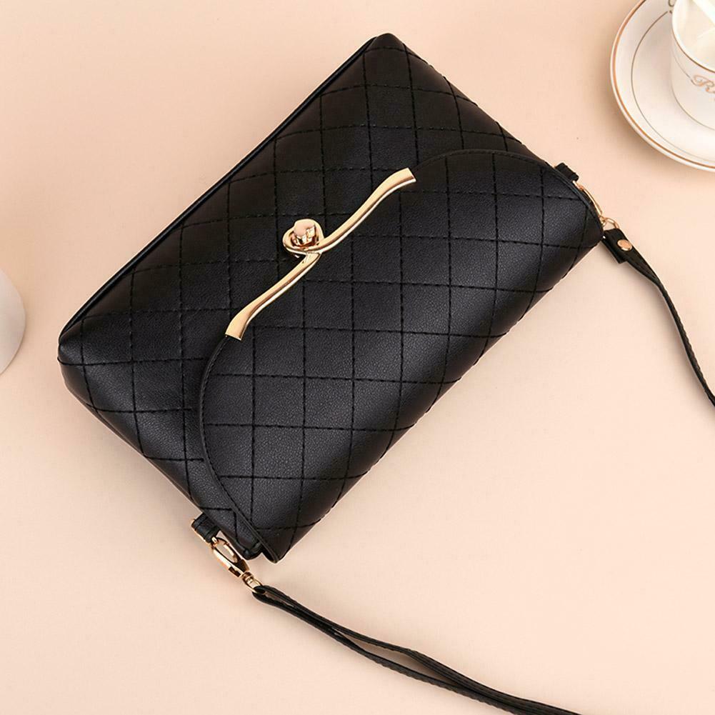 Elegant Diamond Lattice PU Handbags for Women Crossbody Shoulder Flap Bags @