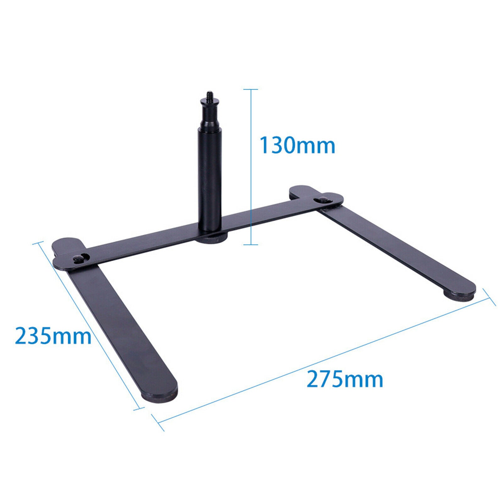 Foldable Alloy Loop Light Stand Base Supplies for Video Shooting Live Show