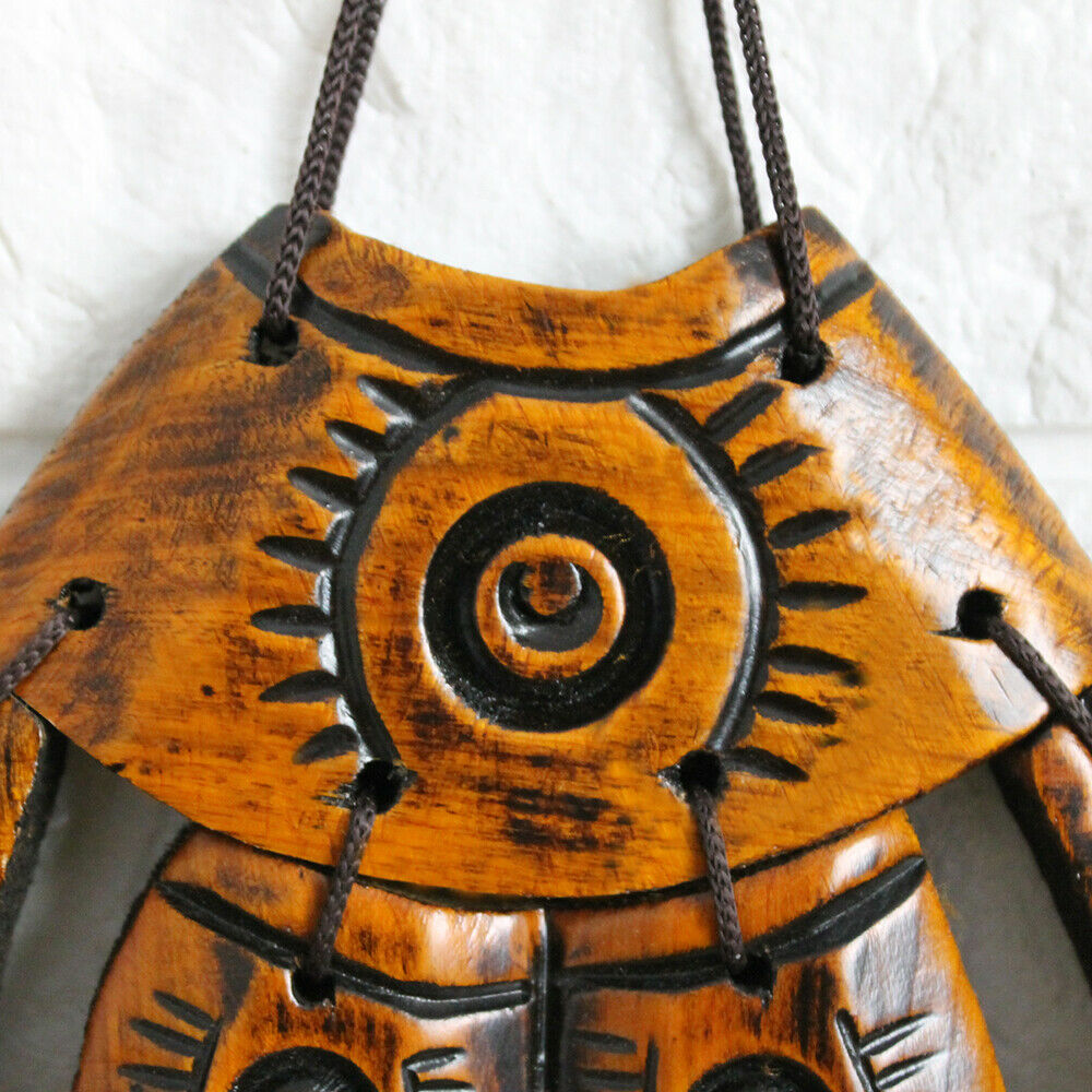 Wall Hanging Art Carved Wooden Chinese Lucky Fish Charm Living Room Decoration