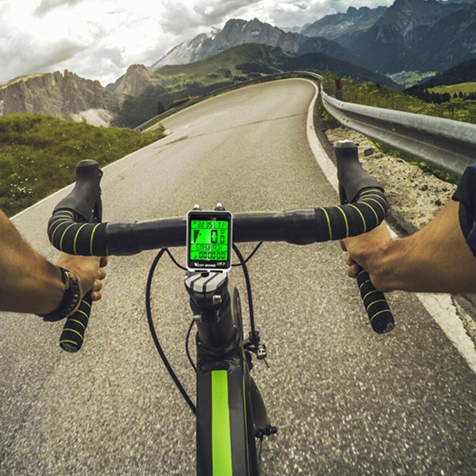 Waterproof Bike Computer Bicycle Speedometer Stopwatch Time Temperature
