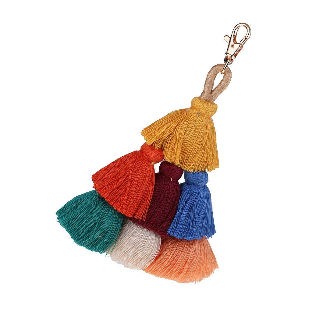 Women Tassel Keychain Car Keyring Holder Bag Wallet Purse Decorations