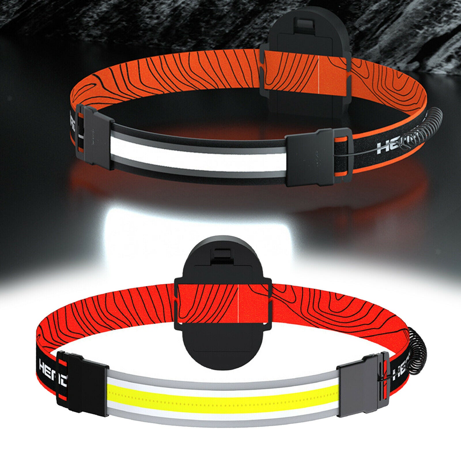 Waterproof Head Torch COB Headlamp Lighting Outdoor Camping Head Light Lamp