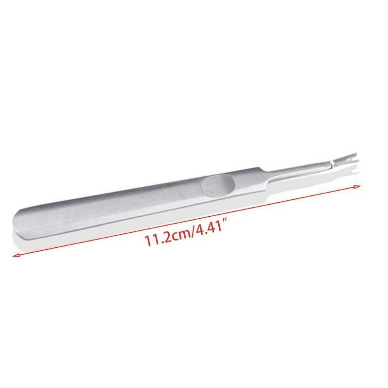 Stainless Steel Cuticle Pusher with V-shaped Fork Manicure Beauty Care Tools