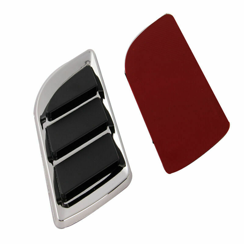 2x Universal Car Decorative Air Flow Intake Scoop Bonnet Side Fender Vents Black