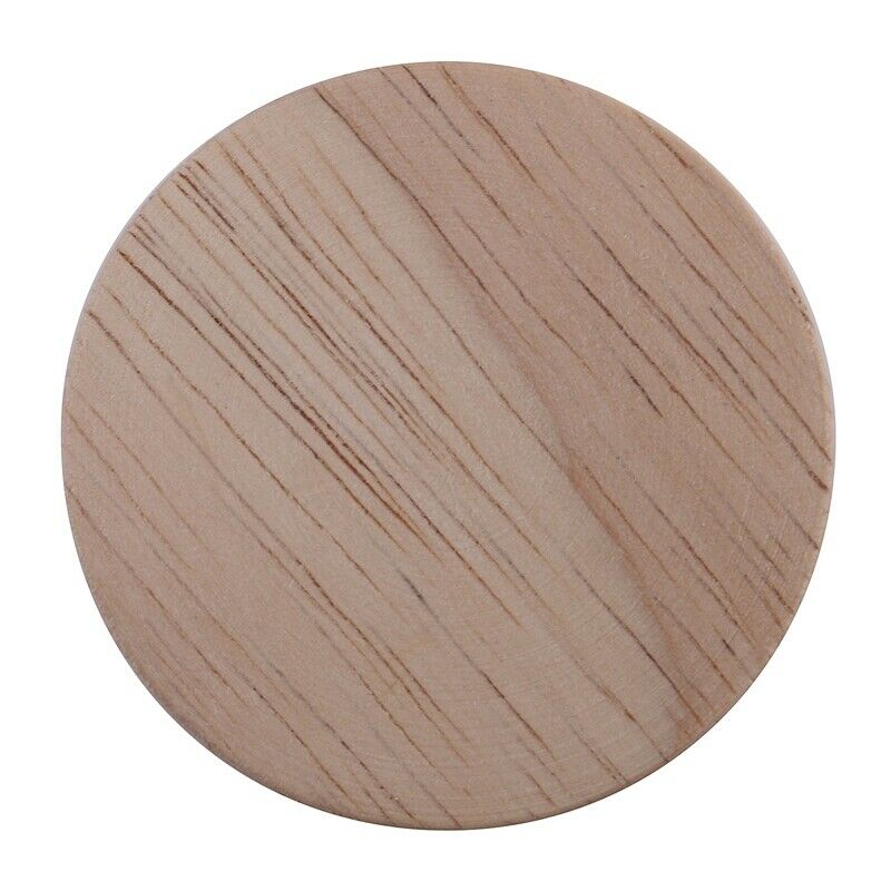 10X Home Accessory 50X25Mm Wooden Knob Wood Round Pull Knobs for Cabinet Der SQ8
