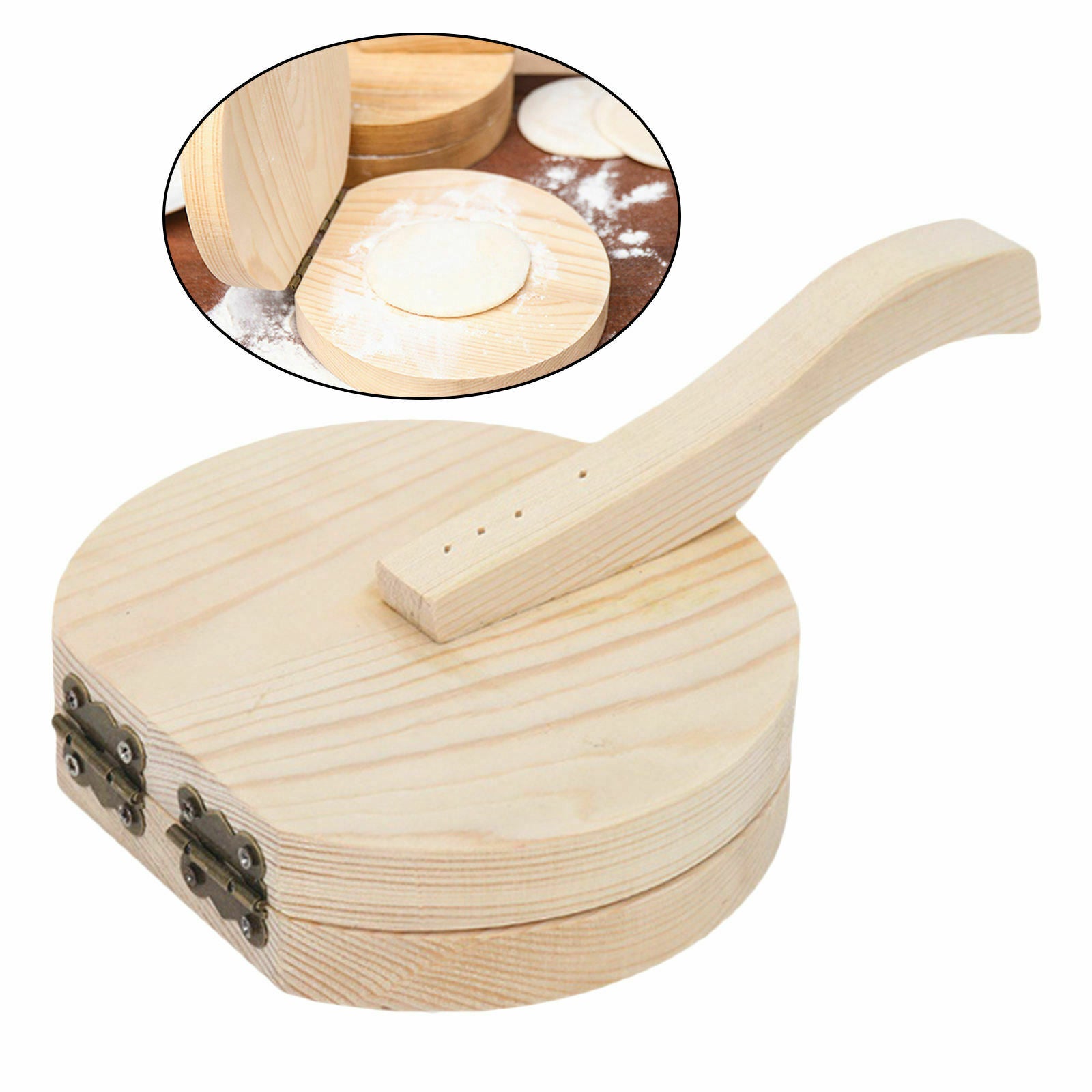 Wood Dough Presser Skin Wrapper Pie Pastry Maker for Baking Gadget Supplies