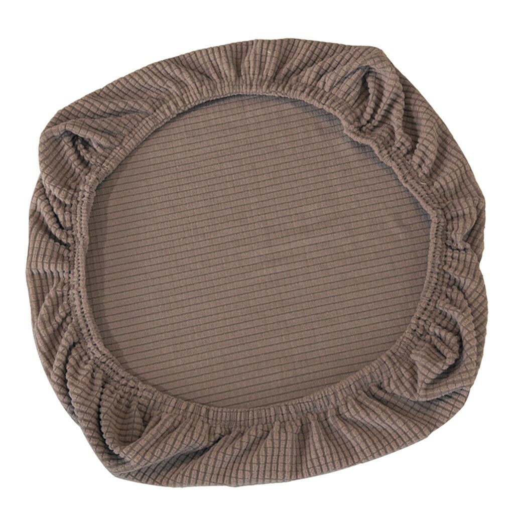 Pack 2 Polyester Stretchy Wedding Stool Chair Seat Cover for Home Resturant