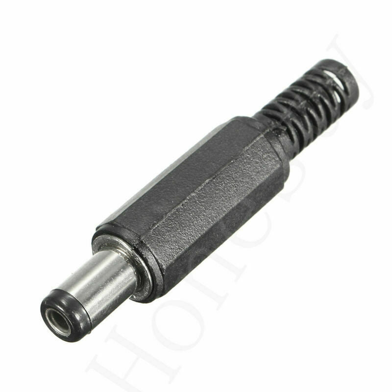 40Pcs 5.5 x 2.1mm Male Solder DC Power Barrel Tip Plug Jack Straight Connectors