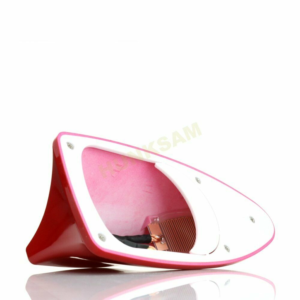 Shark Fin ABS Easy Install Antenna Aerial FM/AM Radio Signal Cars Red Universal