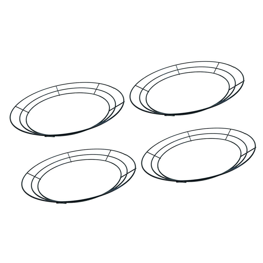 4Pcs 14inch Metal Wire Wreath Frame Rings DIY Crafts Wedding Decoration