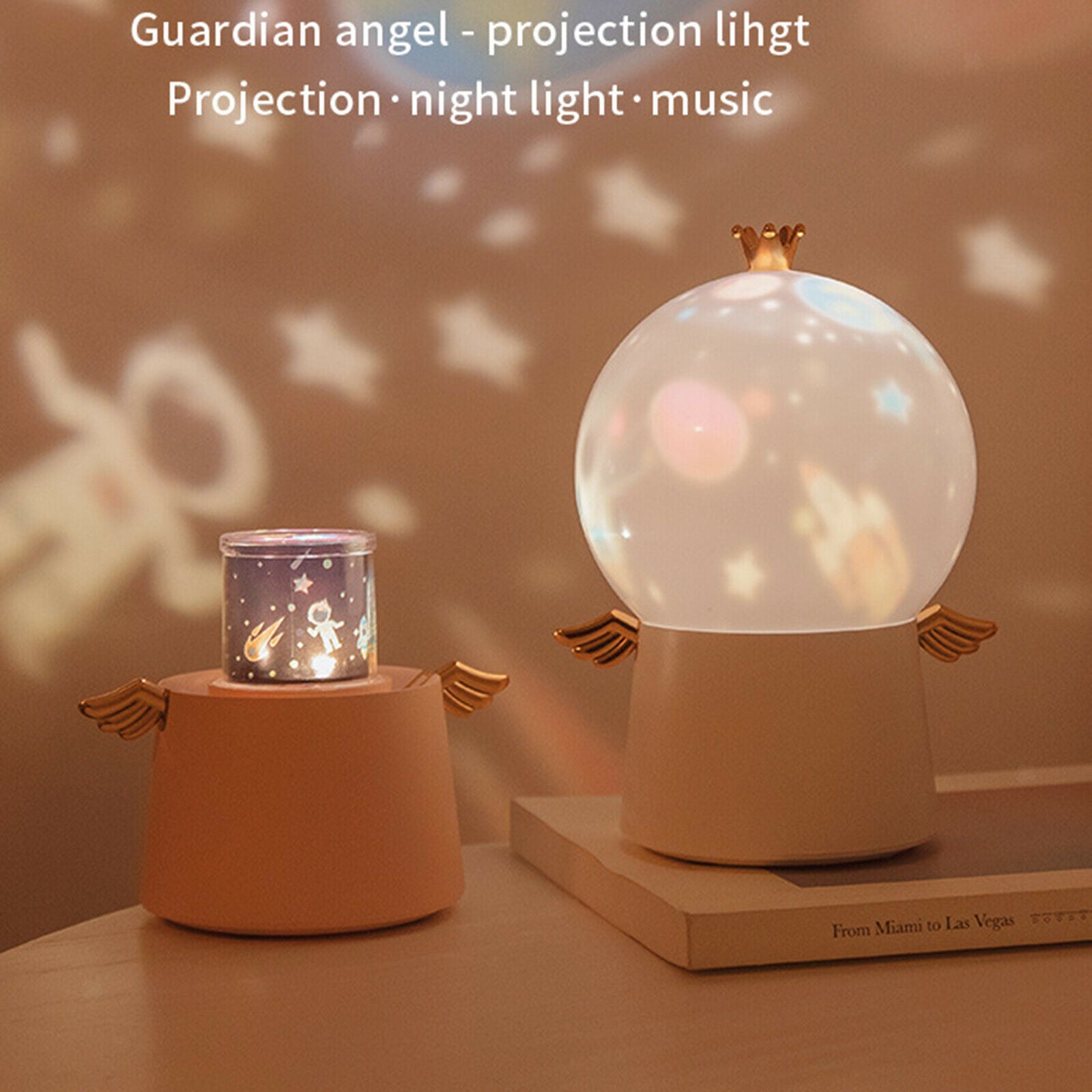 Night Lamp LED Galaxy Projector Light Creative for Kids Ambiance Bedroom white