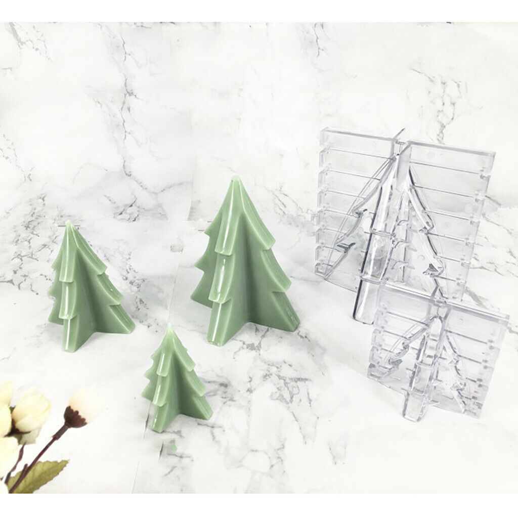 Plastic Candle Mold Christmas Tree Mould DIY Candles Making Supplies9.5x11cm