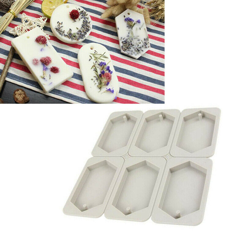 DIY Silicone Tablets Molds Hanging Ornaments Wax Molds Flower Soap MoldBDAU